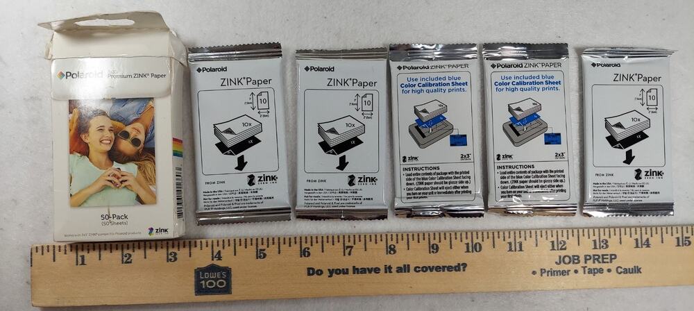 Polaroid Premium ZINK Photo Paper 2x3" - 50 Pack (5 Sealed Foil Packs of 10)